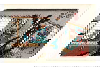 Ando Hiroshige : Akasaka Woodblock