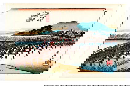 Ando Hiroshige : Okazaki Woodblock