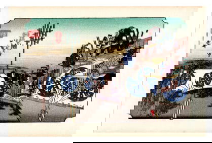 Ando Hiroshige : Seki Woodblock