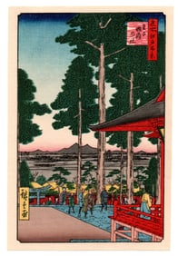 Ando Hiroshige : The Inari shrine at Oji Woodblock
