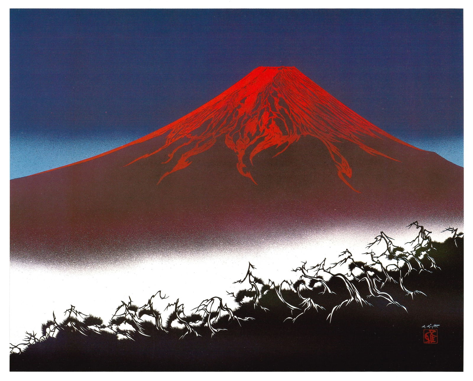 Masayuki Miyata :  Mount Fuji  Offset Lithograph (1 of 3)