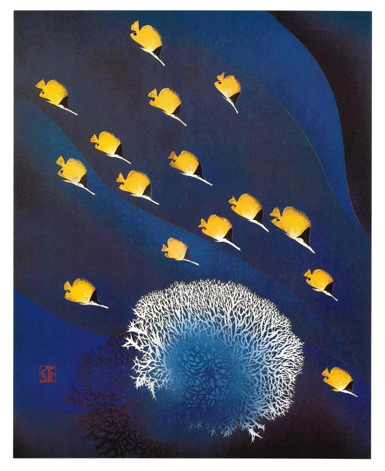 Masayuki Miyata :  Reef Passage Offset Lithograph (1 of 3)