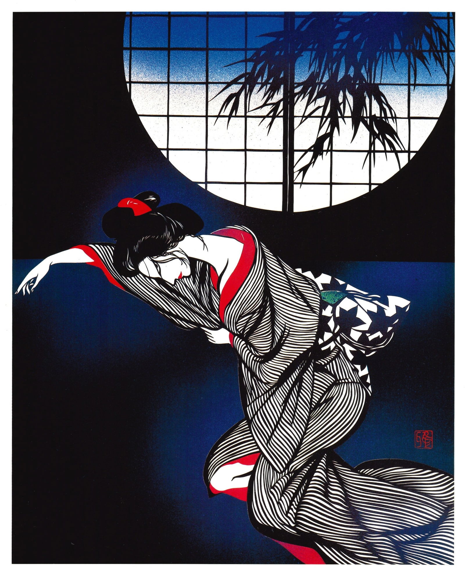 Masayuki Miyata :  Moonlit Gesture Offset Lithograph (1 of 3)