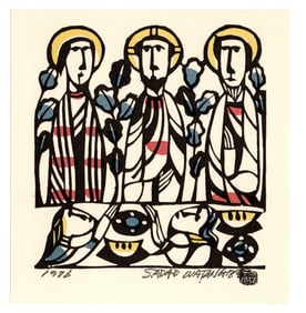 Sadao Watanabe : Abraham and Three Angels Lithograph