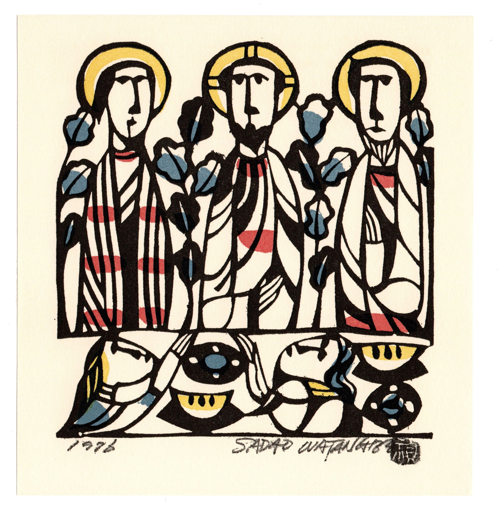 Sadao Watanabe : Abraham and Three Angels Lithograph (1 of 3)