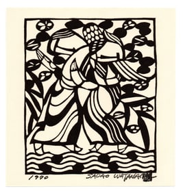 Sadao Watanabe : Jacob Knocked Down Offset Lithograph