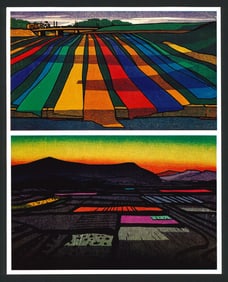 Clifton Karhu : Country Evening & Cloth Drying Offset Lithograph