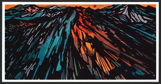 Clifton Karhu : Mountains Offset Lithograph