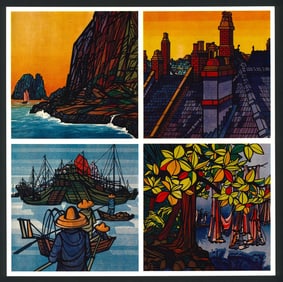 Clifton Karhu : New Zealand, Hong Kong, Australia & Tahiti Offset Lithograph