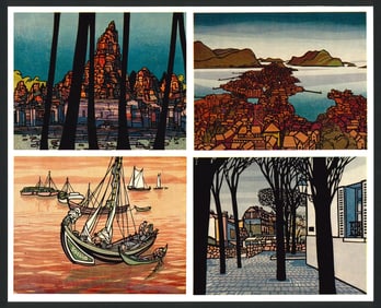 Clifton Karhu : Cambodia, Lisbon, Norway & Paris Offset Lithograph