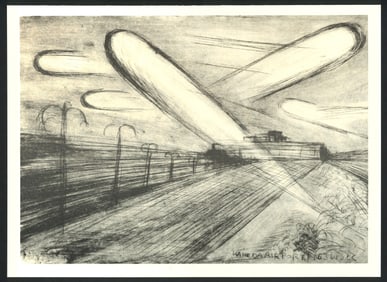 Shosaku Fukamizu : Haneda Airport Offset Lithograph