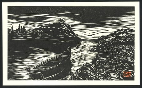 Rokuro Muto : The Japanese Rhine Offset Lithograph