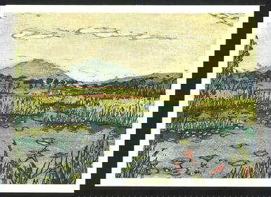 Itsuha Minowa : Lake Oze Offset Lithograph