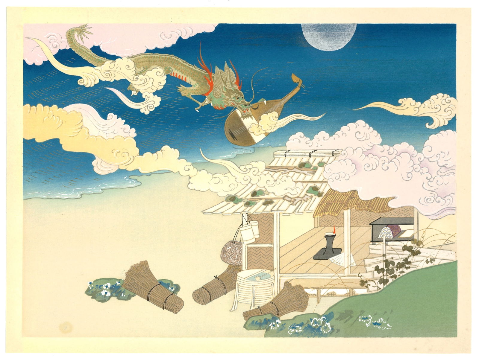 Ryoshu Yamaguchi : Seasons of Silence Woodblock: Artist: Yamaguchi Ryoshu (1886-1966). Title: “Seasons of Silence. Medium: Woodblock. Date: Showa era 1926-1989. Size: (13.1/2x10.1/2in). Publisher: Kyoto Hanga. Paper Type: Think Paper. Series: The