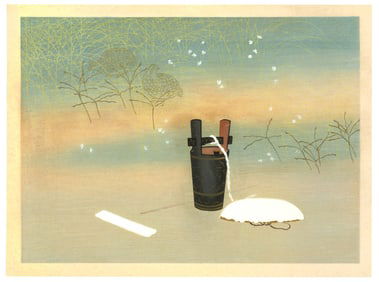 Ryoshu Yamaguchi : Seasons of Silence Woodblock