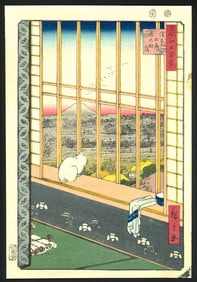Ando Hiroshige : Asakusa Ricefields and Torinomachi Festival Woodblock