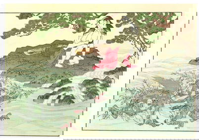 Kitagawa Utamaro : Kaijo Woman Diver Woodblock