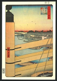 Ando Hiroshige : Nihonbashi Bridge and Edobashi Bridge Reproduction Print