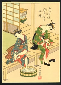 Kiyohiro Torii : Early Blossoming Beauties Woodblock