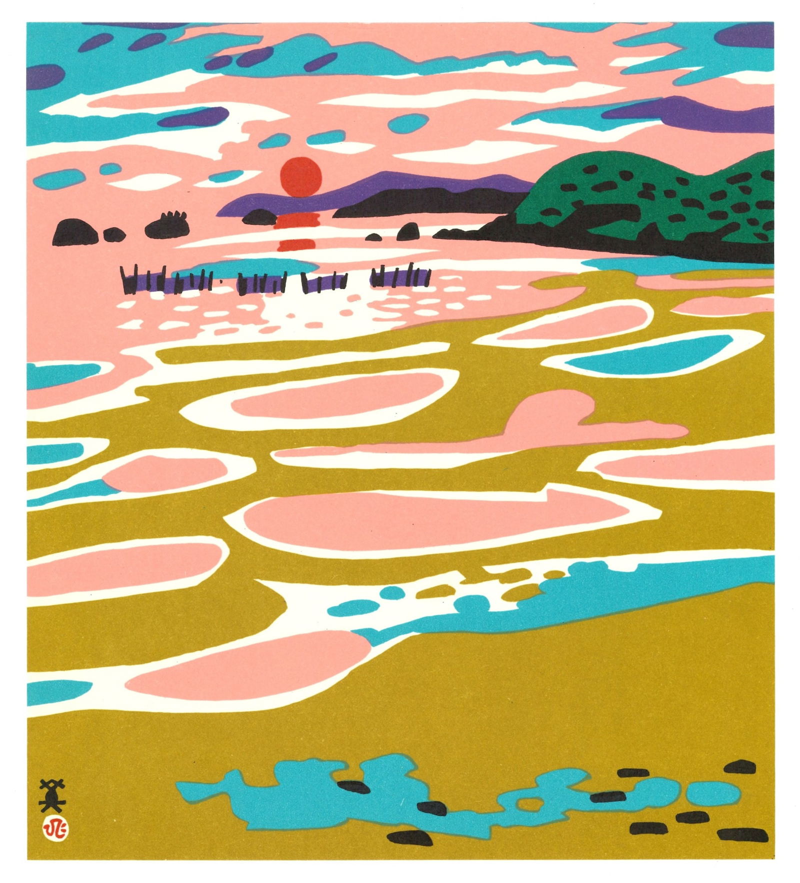 Hide Kawanishi :  Shinmaiko Offset Lithograph (1 of 2)