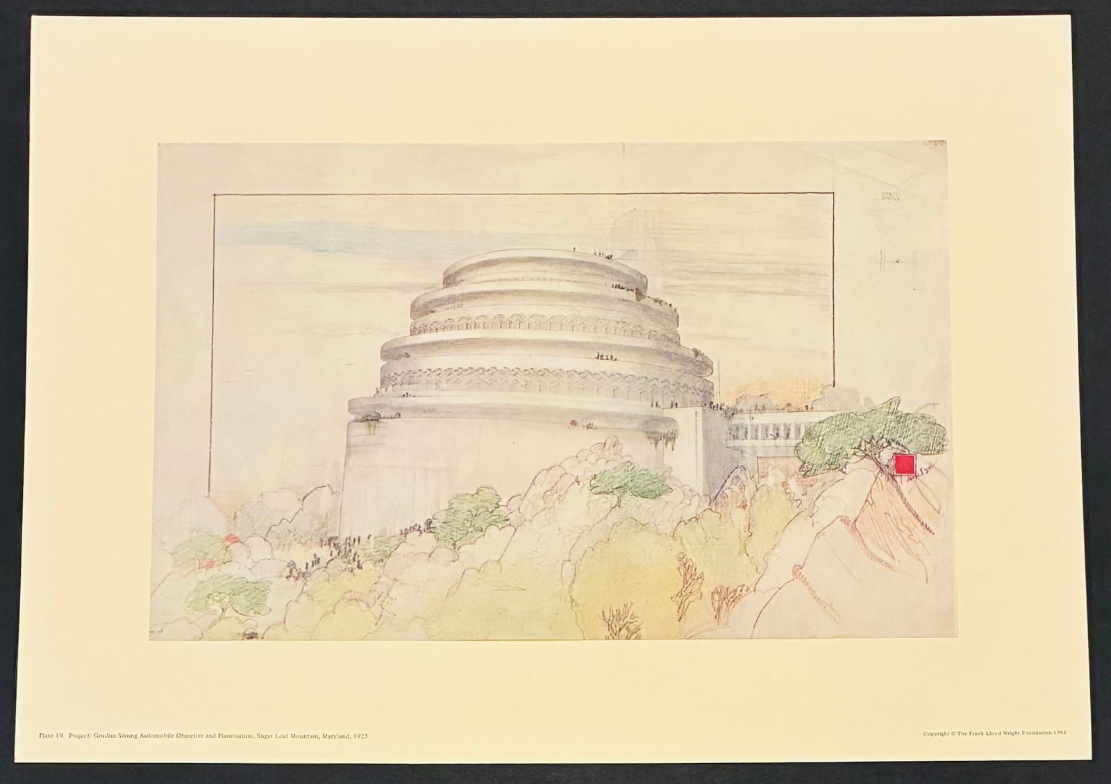 Frank Lloyd Wright : Gordon Strong Automobile Objective and Planetarium, Maryland, 1923. (1 of 5)