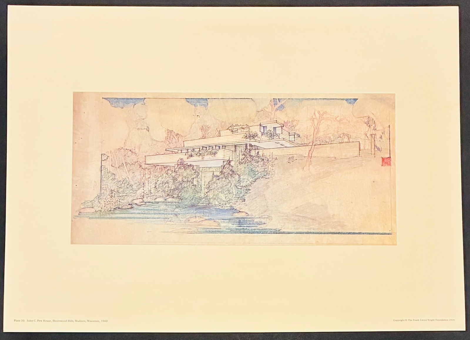 Frank Lloyd Wright : John C. Pew House, Shorewood Hills, Madison, Wisconsin, 1940. (1 of 5)