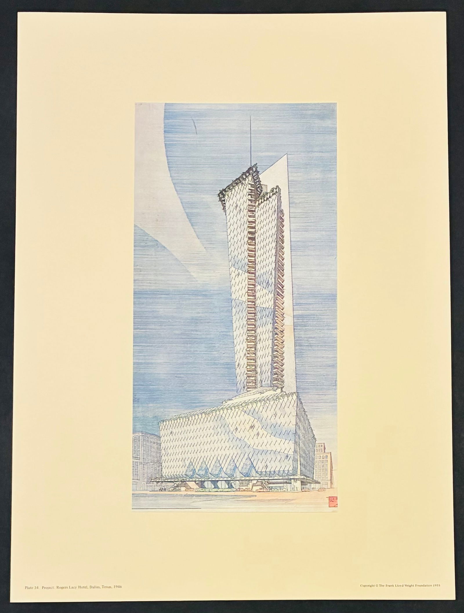 Frank Lloyd Wright : Rogers Lacy Hotel, Dallas, Texas, 1946. (1 of 5)