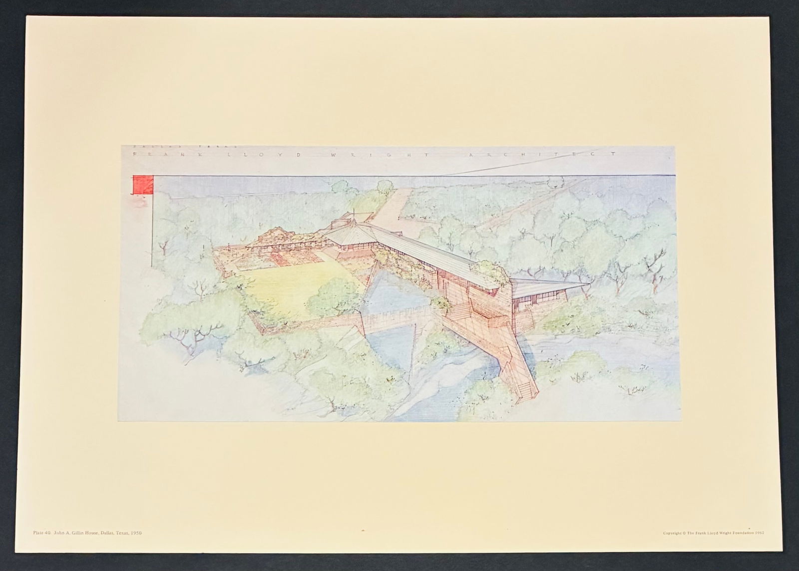 Frank Lloyd Wright : John A. Gillin House, Dallas, Texas,1950. (1 of 5)