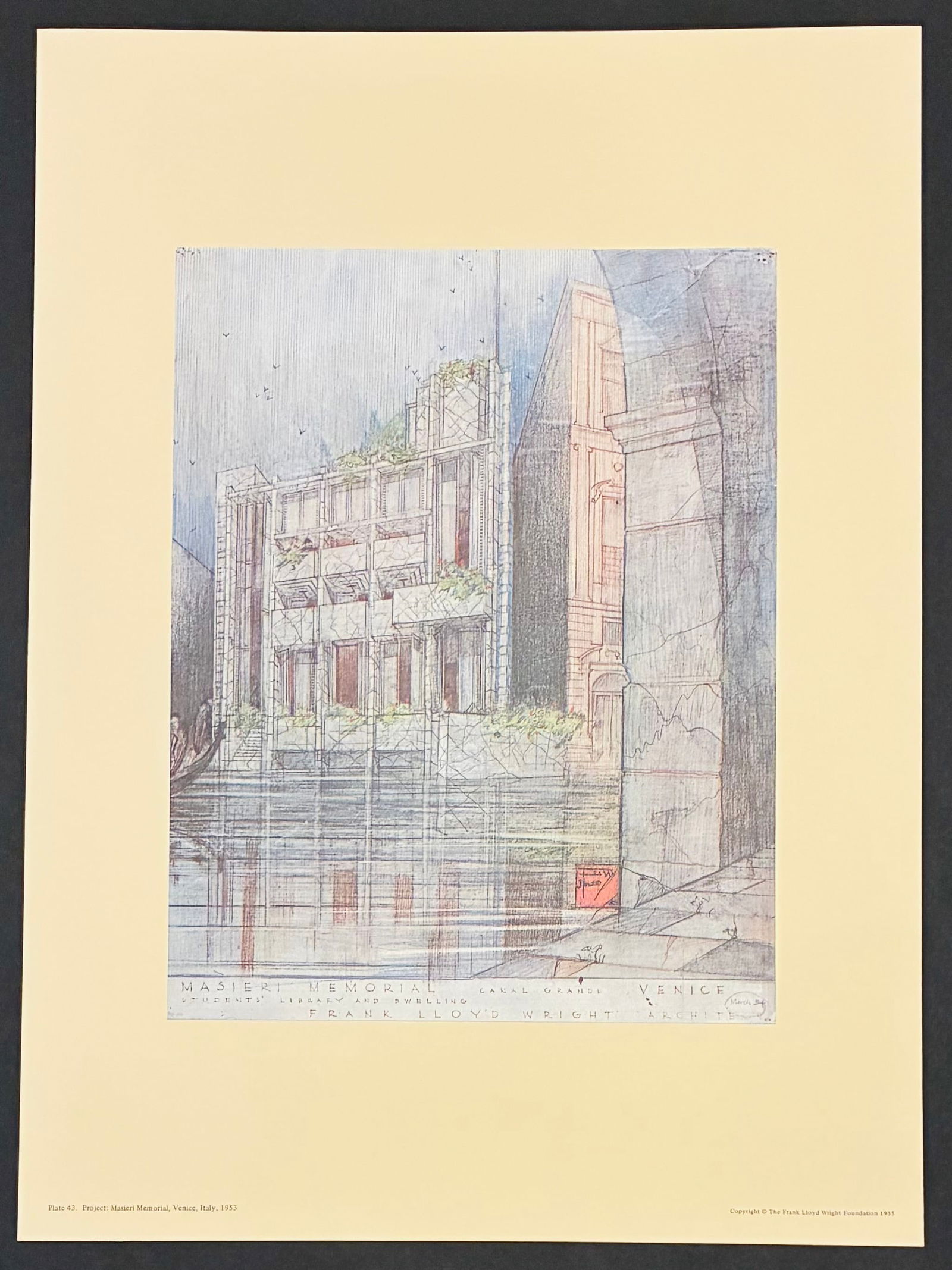 Frank Lloyd Wright : Masieri Memorial, Venice, Italy, 1953. (1 of 5)