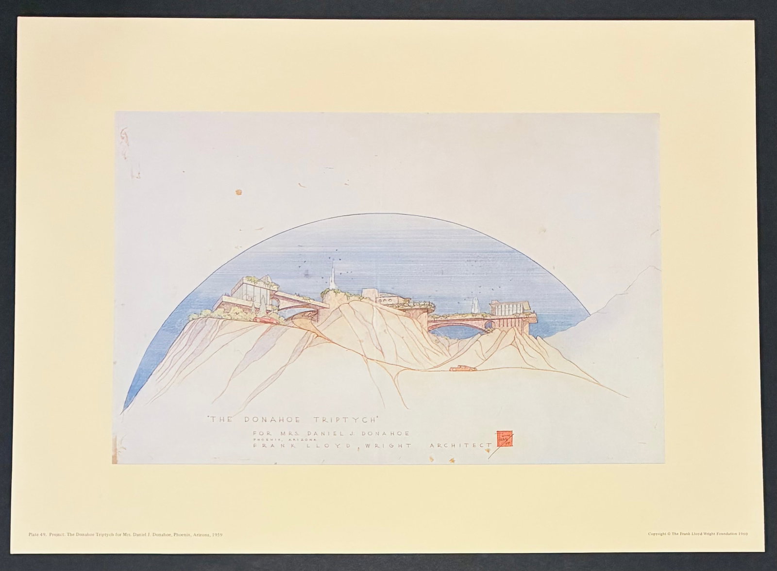 Frank Lloyd Wright : The Donahoe Triptych, Phoenix, Arizona, 1959. (1 of 5)