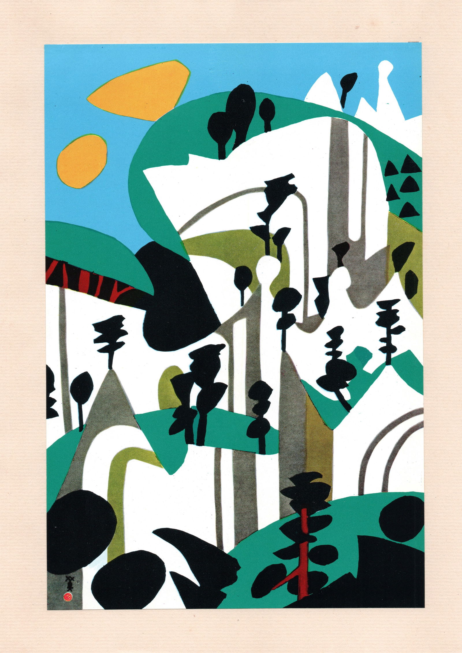 Hide Kawanishi : Kobe Shimbun Offset Lithograph (1 of 2)