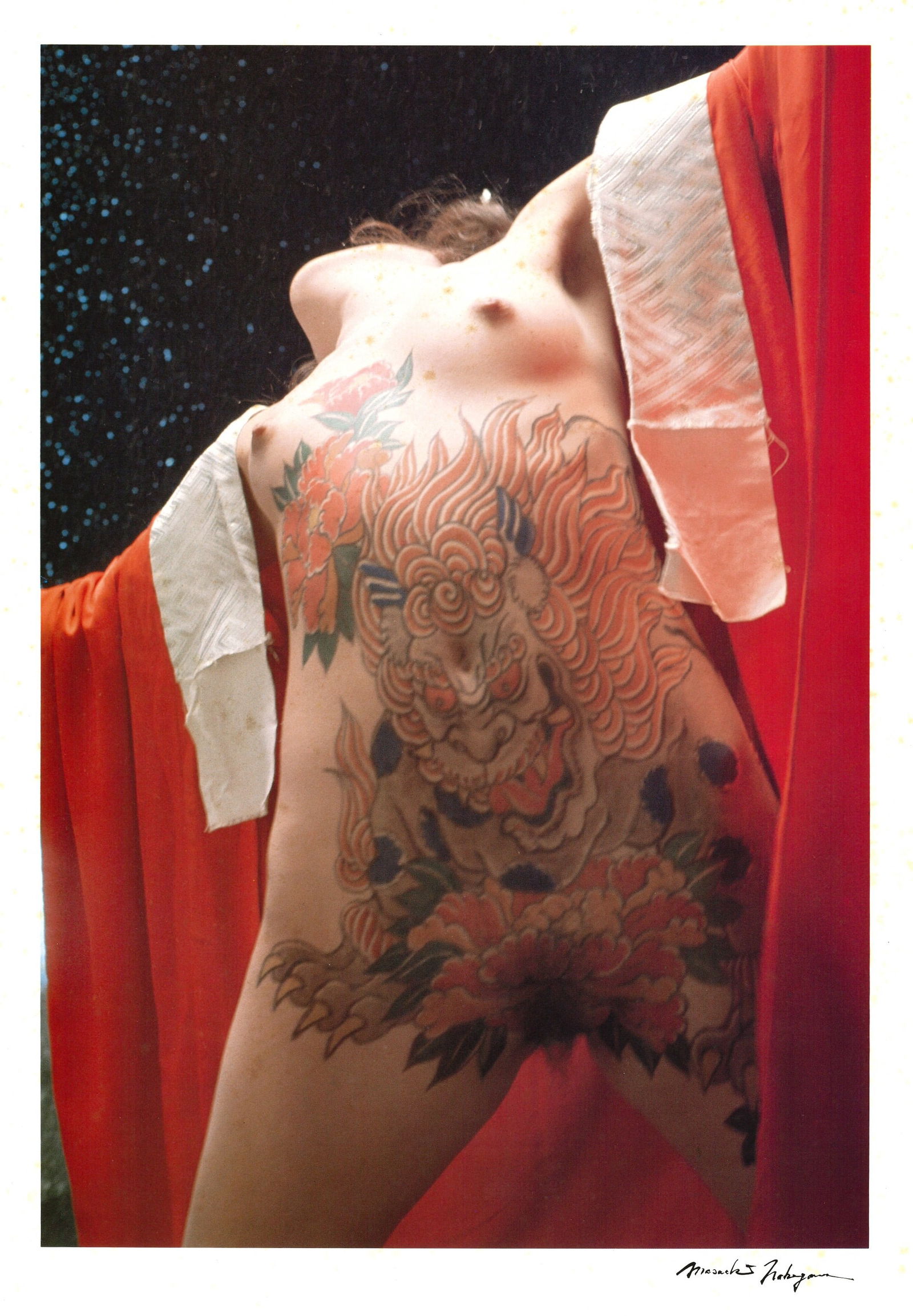Japanese Tattoo Art Study, Karajishi, Lithograph Print by Takayanagi (1 of 1)