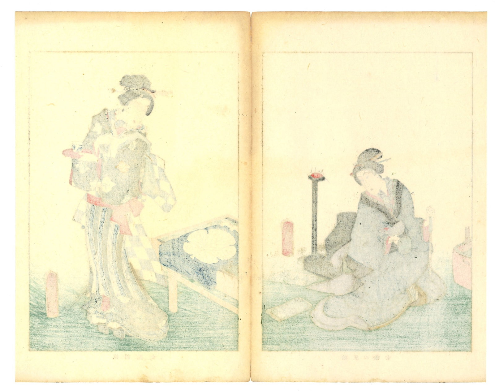 Famous Women of the Past Japanese Woodblock Print After Toyokuni - 2