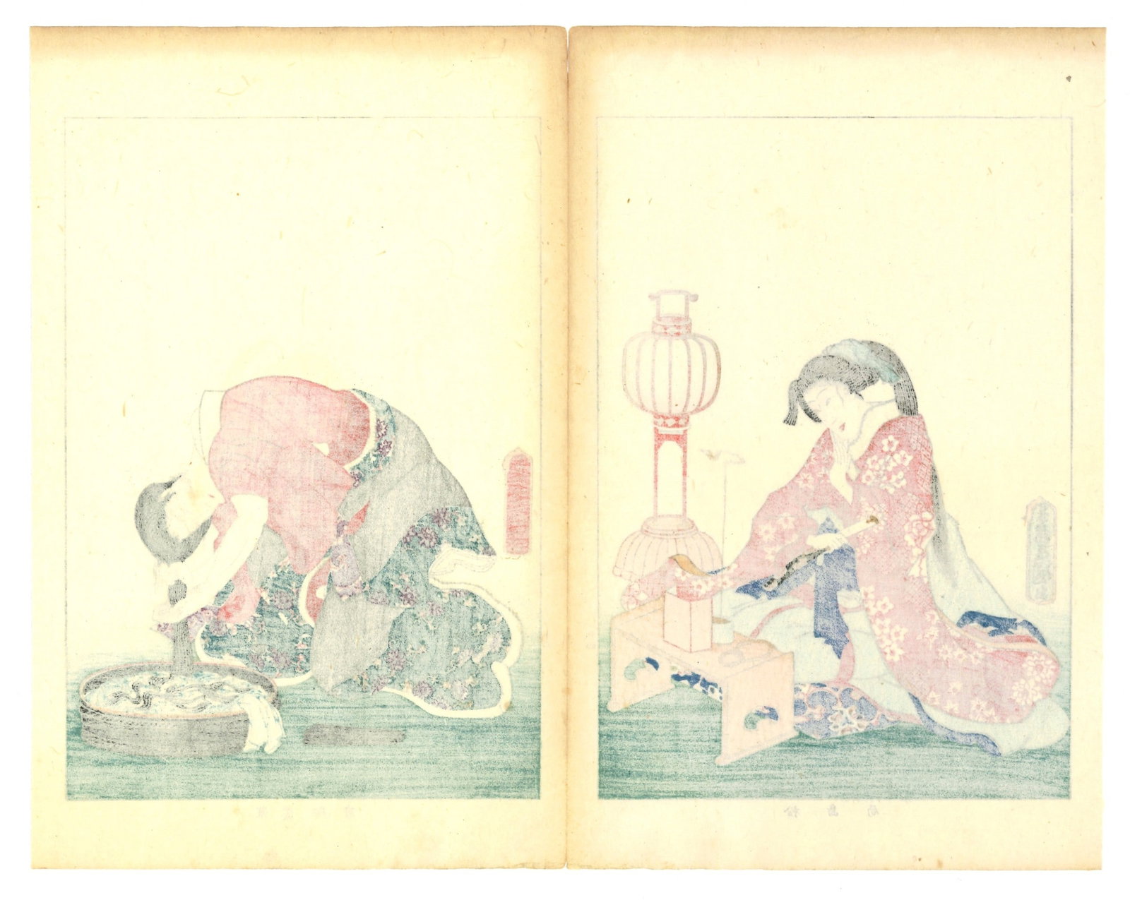 Famous Women of the Past Japanese Woodblock Print After Utagawa Toyokuni - 2