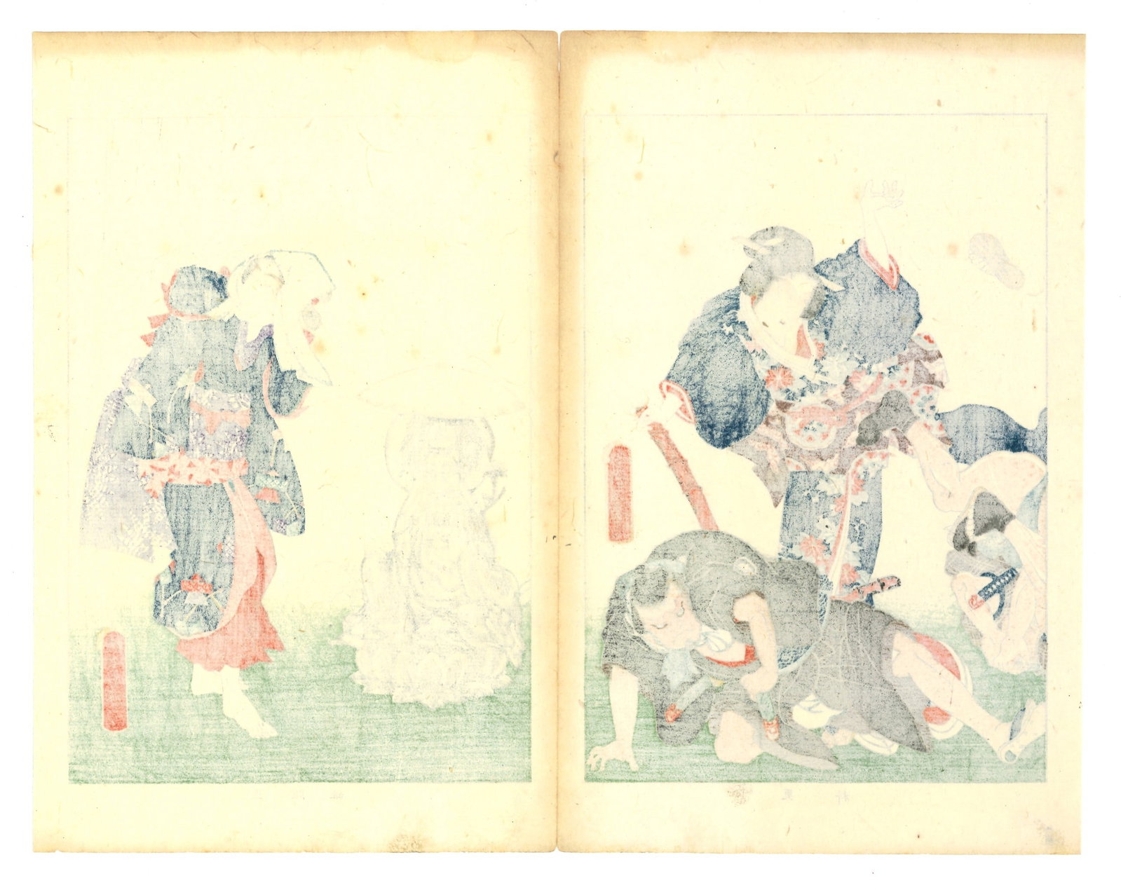 Famous Women of the Past Japanese Woodblock Print After Utagawa Toyokuni - 2