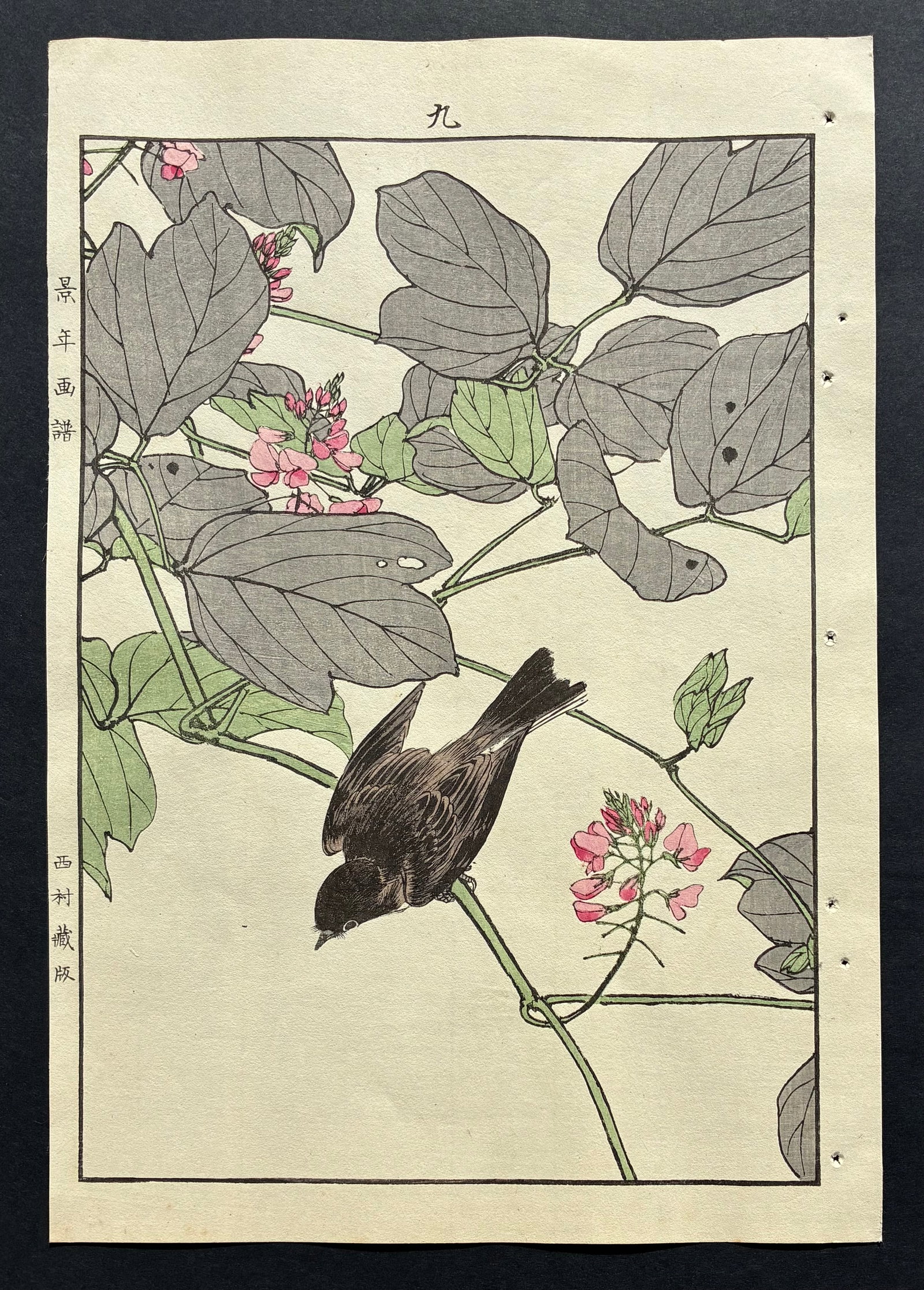 Bush Warbler Woodblock Print by Imao Keinen (1 of 2)