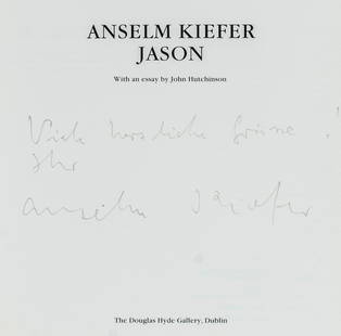 Kiefer, Anselm. Sammlung von 4 (2 mit eigenhändiger Widmung) Katalogen zu Anselm Kiefer. Mit: Kiefer, Anselm. Sammlung von 4 (2 mit eigenhändiger Widmung) Katalogen zu Anselm Kiefer. Mit zahlreichen, teils farbigen Abbildungen. Unterschiedliche Formate. Original-Kartons (teils leicht gebr