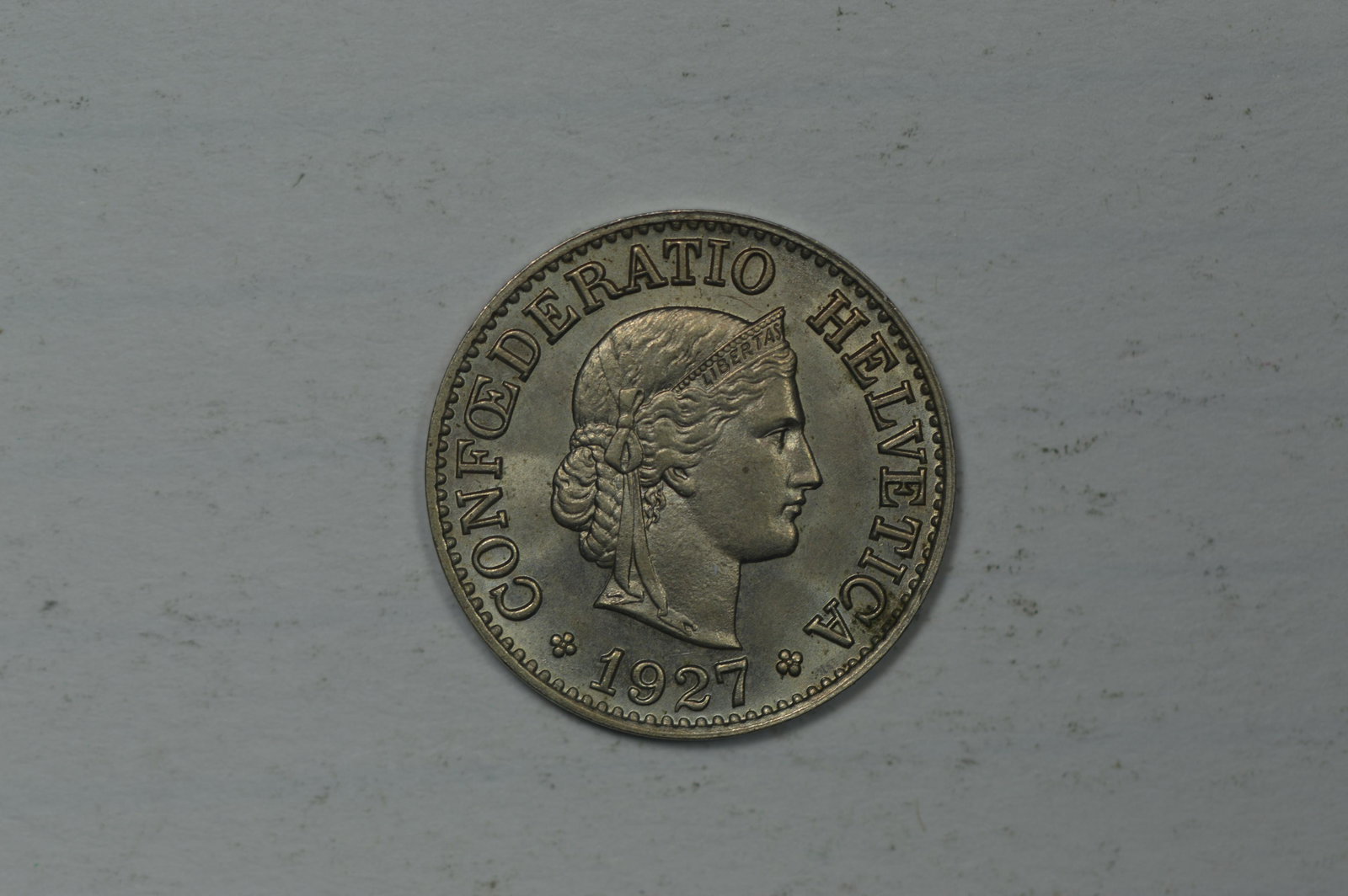 Switzerland 1927-B 10 Rappen (KM-27). Easily BU with cl (1 of 2)