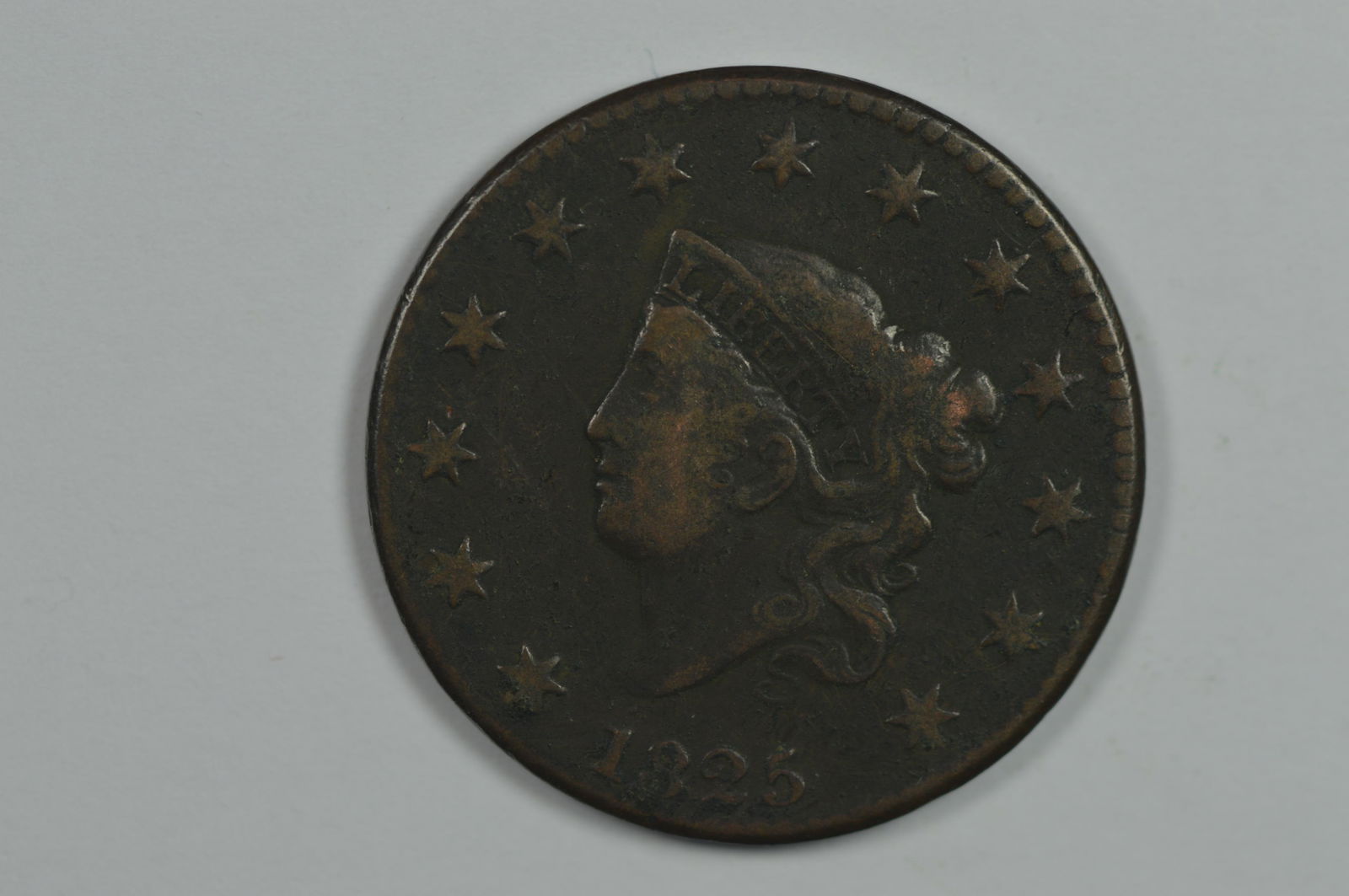 1c 1825 N-4 (R-3). Detail of VG/Fine and offering pleas (1 of 2)