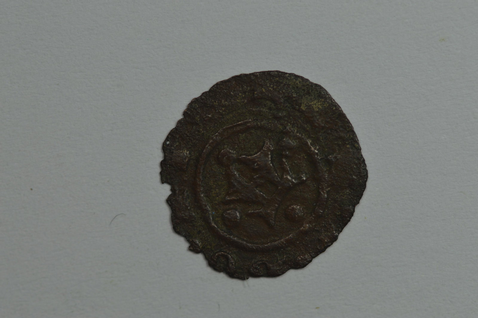 Italy, Bologna. Small Copper (.2 grams) of Martin V (Po: Italy, Bologna. Small Copper (.2 grams) of Martin V (Pope from 1417 to 1431). Good or better overall (the centers sharper than the peripheries) with uniform porosity on either side.