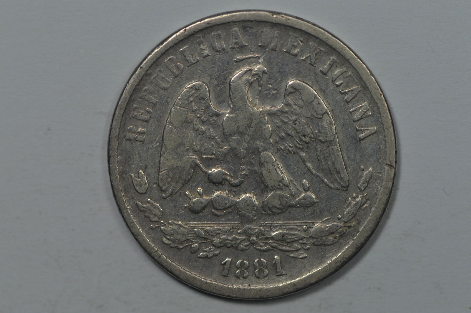 Mexico 1881-Cn D Silver 50 Centavos (KM-407.2, .393 oz (1 of 2)