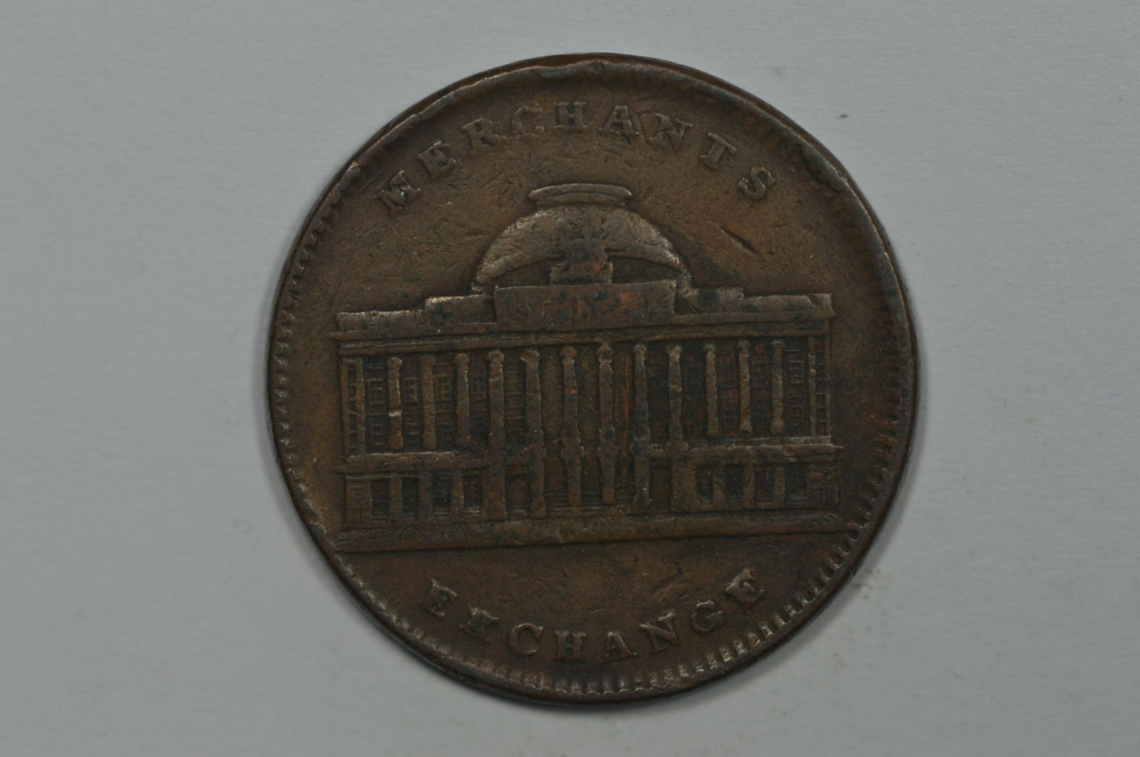 U.S. Hard Times Token. Merchants Exchange (HT-294). G/V (1 of 2)