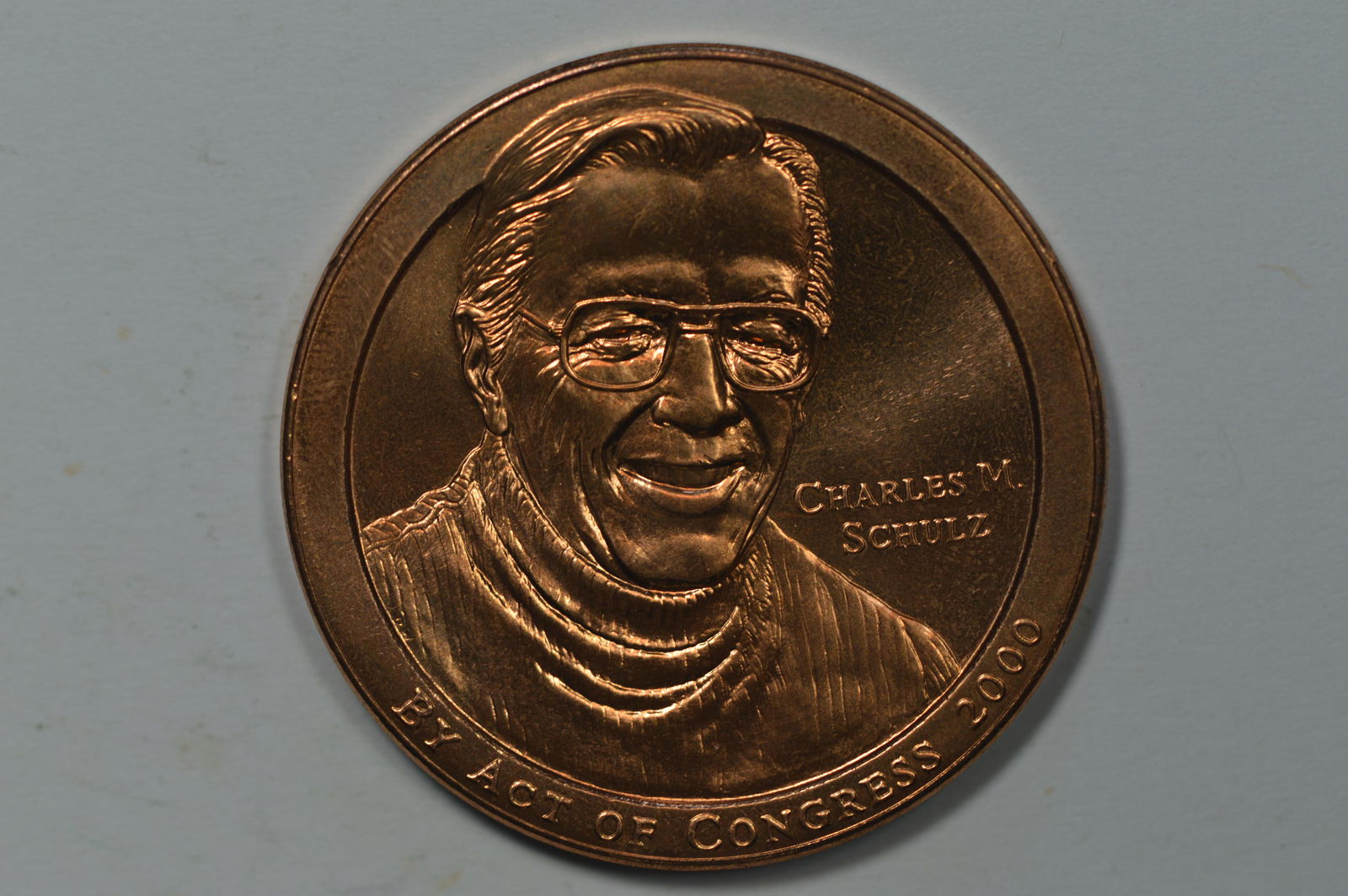 U.S. Mint Bronze Medal. 2000 Charles M Schulz (1 1/2 in (1 of 2)