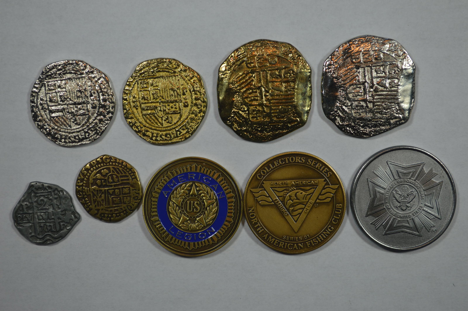 A Balance of Collection Hodgepodge of Modern Medals and: A Balance of Collection Hodgepodge of Modern Medals and Replicas containing a total of 9 items.