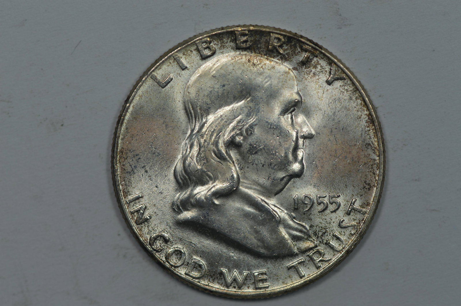 50c 1955 Ch BU. Light russet-golden toning accents rich (1 of 2)
