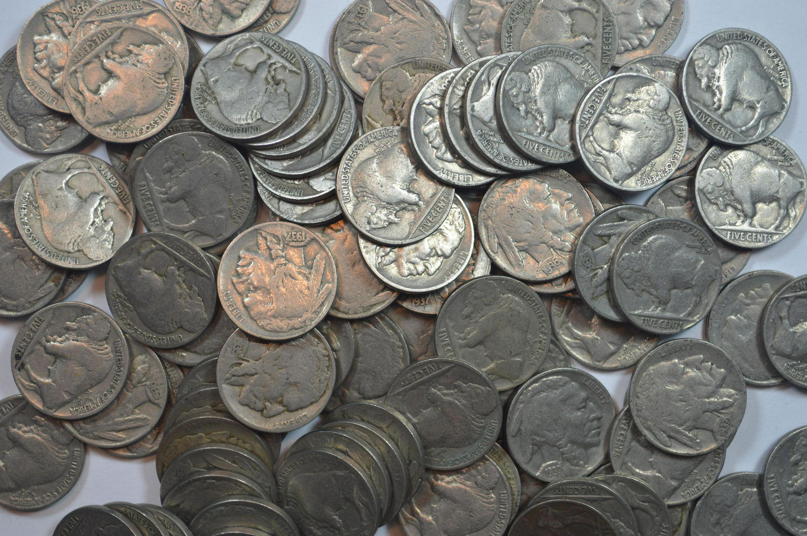 A Small Bag of Full Date Buffalo Nickels. (1 of 1)