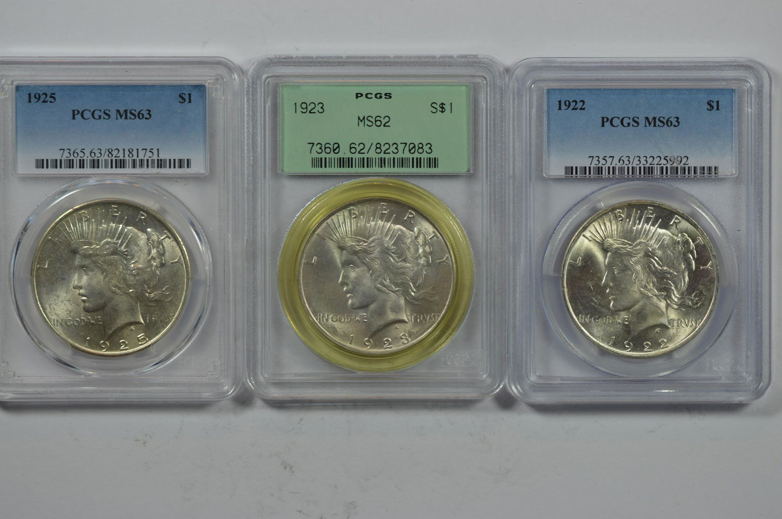 A PCGS Certified Peace Dollar Threesome (1 of 2)