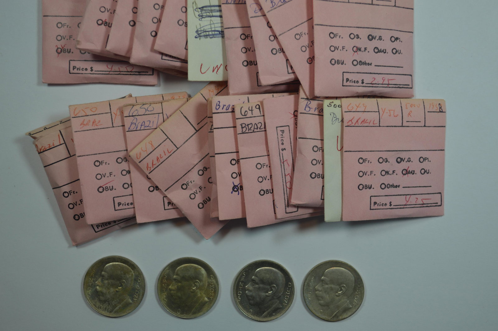 An Inventory Stock Lot of 1936-1938 Brazil Silver 5000 Reis (1 of 2)