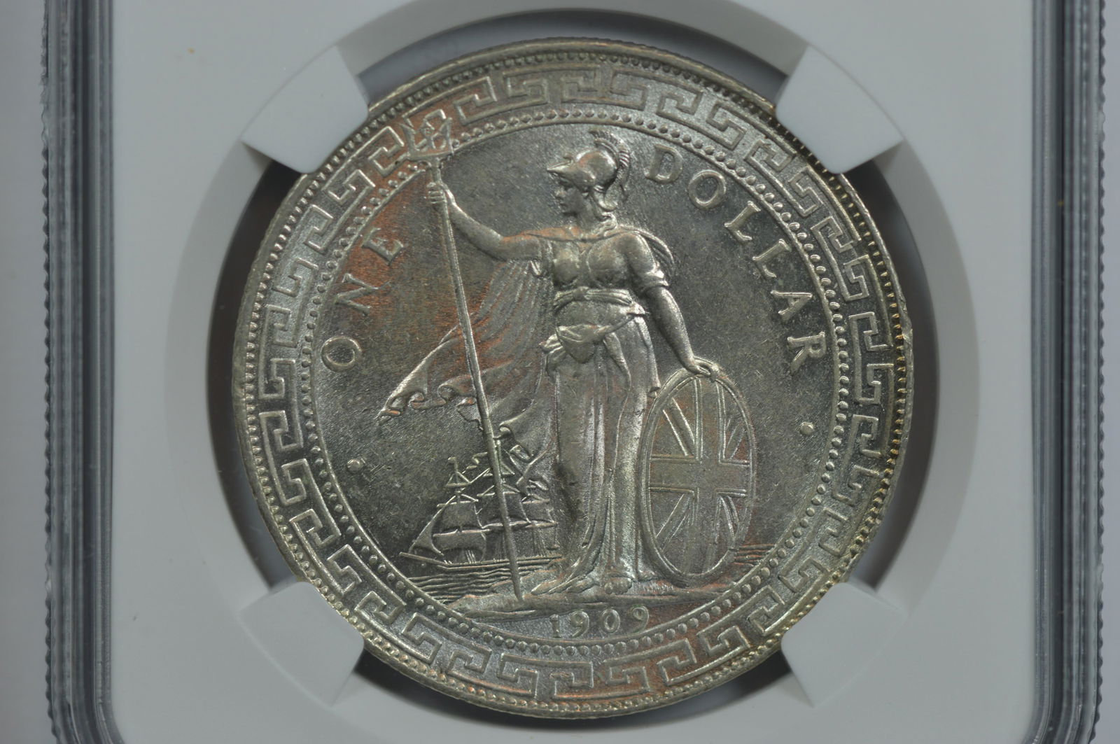 Great Britain 1909-B Trade Dollar (KM-T5, .780 oz ASW). (1 of 2)