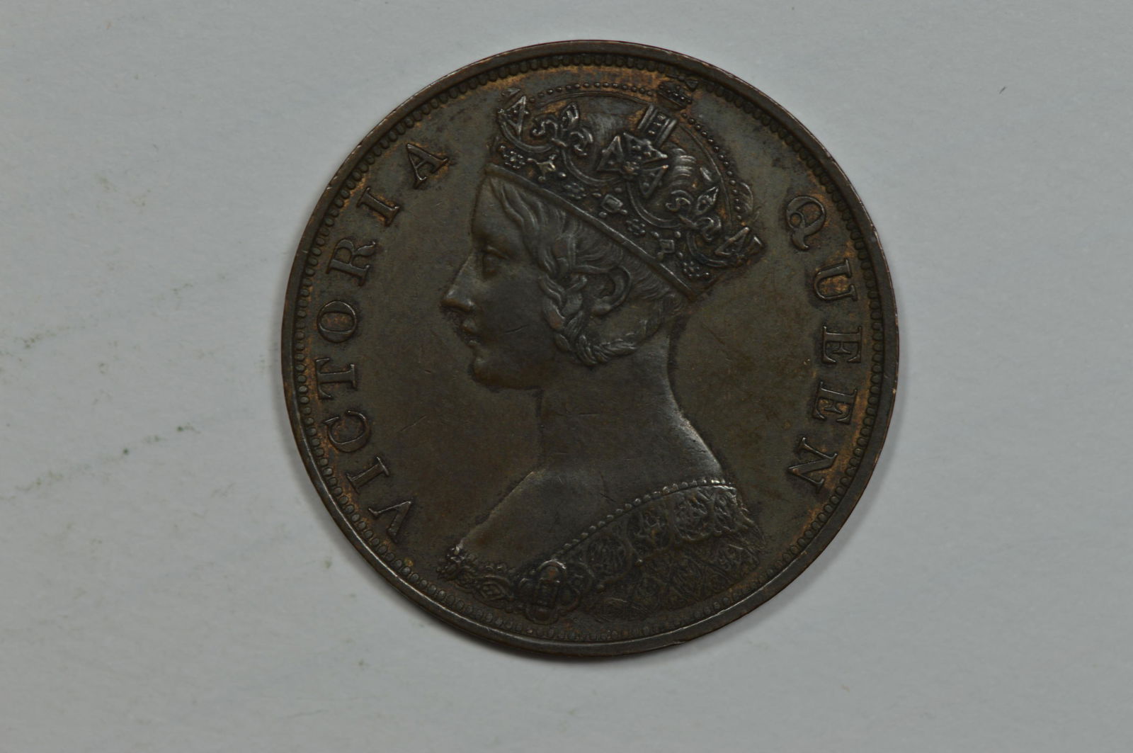 Hong Kong 1865 Cent (KM-4.1). (1 of 2)